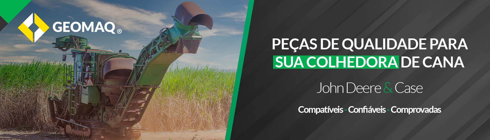 Peças compatíveis para colhedora de cana John Deere e Case